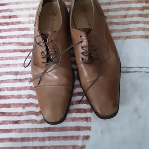 Bachrach Men's Tan Leather Dress Shoes Size 10